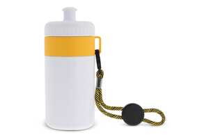 TopPoint LT98785 - Sports bottle with edge and cord 500ml White/Yellow