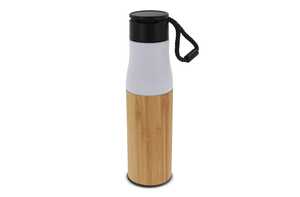 TopPoint LT98857 - Thermo bottle with rope bamboo 500ml White
