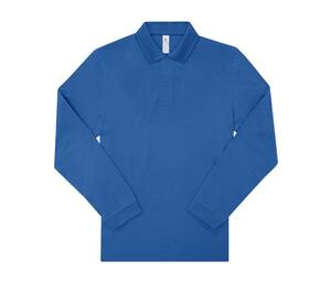 B&C BCU425 - Long-sleeved fine piqué poloshirt Royal Blue