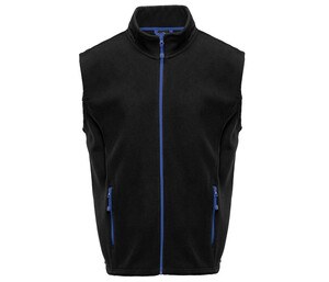 BLACK&MATCH BM500 - Contrasted polar fleece bodywarmer Black / Royal