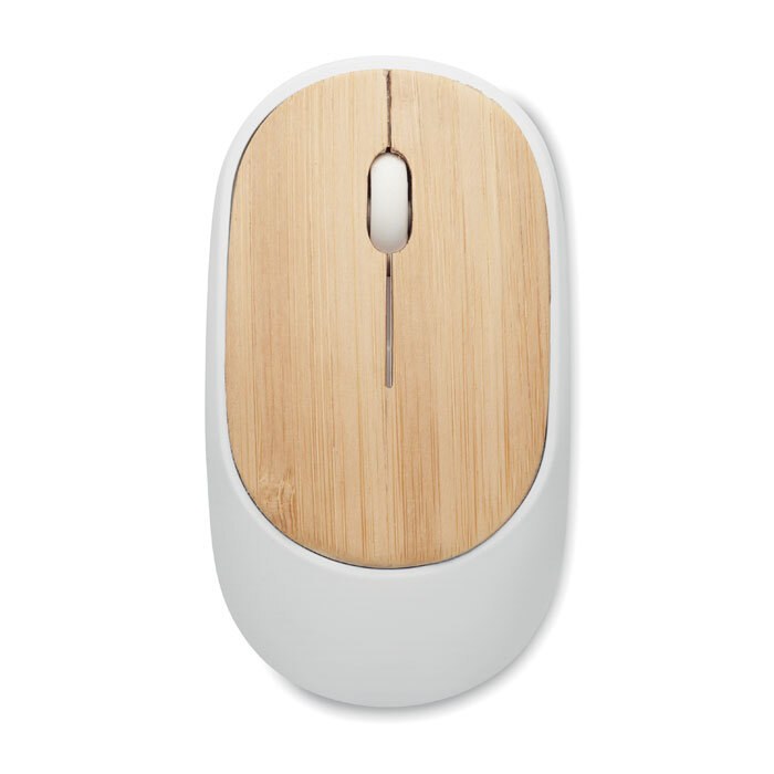 GiftRetail MO2085 - CURVY BAM Wireless mouse in bamboo
