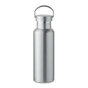 GiftRetail MO2107 - FLORENCE Double wall bottle 500 ml matt silver