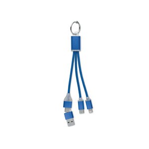 GiftRetail MO2141 - BLUE 4 in 1 charging cable type C Royal Blue