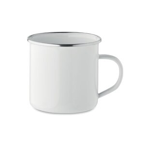 GiftRetail MO2203 - PLATEADO L Enamel layer sublimation mug White