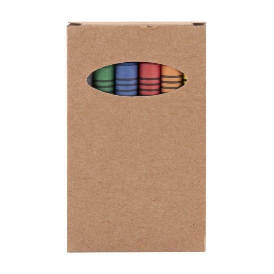 EgotierPro 28236 - 6 Wax Crayons in Kraft Box