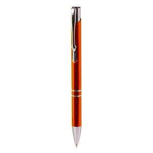 EgotierPro 29077RE - Recycled Aluminum Pen with Metallic Rings STRIPE NARANJA METALIZADO