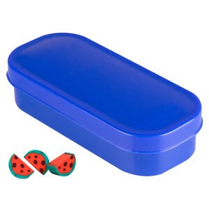 EgotierPro 38019 - Fruit-Shaped Eraser Set, 20 Pieces FRUITS Blue