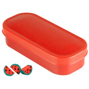EgotierPro 38019 - Fruit-Shaped Eraser Set, 20 Pieces FRUITS Red