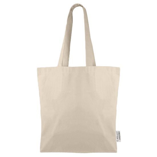 EgotierPro 38546 - Organic Cotton Bag with Long Handles FRESH