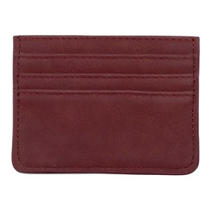 EgotierPro 50058 - Leatherette Card Holder with 7 Pockets & RFID BANNER Bordeaux