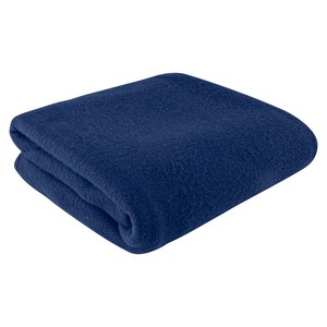 EgotierPro 50666 - Recycled Polyester Polar Fleece Blanket 110x150cm JAKE Blue