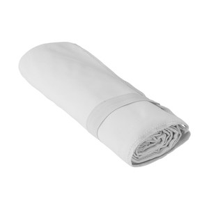 EgotierPro 50685 - Microfiber Towel with Elastic, 80% RPET White