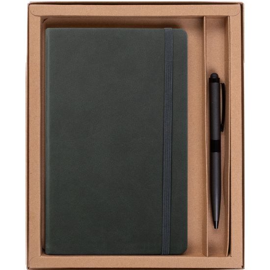 EgotierPro 53588 - Elegant Notebook Set with Metallic Pen TWILIGHT