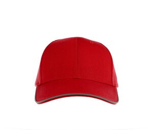 ATLANTIS HEADWEAR AT265 - 6-panel & reflecting piping cap Red