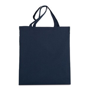 Kimood KI6201 - K-loop organic cotton flat tote bag Navy