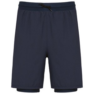 PROACT PA1032 - Eco-friendly Sport short with inner layer 2 in 1 Navy