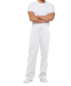Dickies Medical DKE83006 - Unisex drawstring trousers with standard waistband White