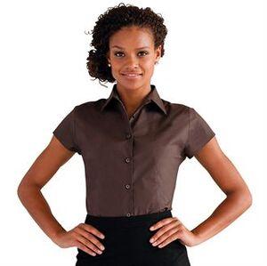 Russell Collection J947F - Womens short sleeve easycare fitted stretch shirt