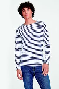 SOLS 01402 - MARINE MEN Long Sleeve Striped T Shirt