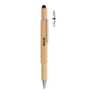 GiftRetail MO6559 - TOOLBAM Spirit level pen in bamboo