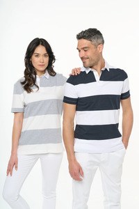 Kariban K286 - Unisex short-sleeved striped polo shirt