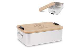 TopEarth LT90456 - Lunch box aluminium with bamboo lid