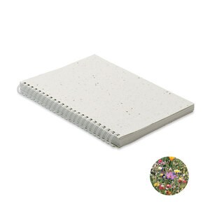 GiftRetail MO2083 - SEED RING A5 seed paper cover notebook