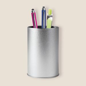 EgotierPro 22346 - Round Aluminum Metallic Pencil Bucket BUCKET