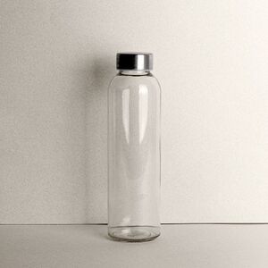 EgotierPro 37021 - Glass Bottle with Metal Top 500ml VERRE