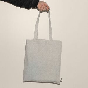 EgotierPro 50538 - Recycled Cotton Tote Bag with Long Handles WATERFALL