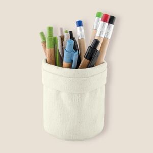 EgotierPro 50628 - Cotton Pencil Holder, 8 cm Diameter HAZE