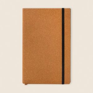 EgotierPro 50663 - Recycled Leather Notebook with Ribbon Marker NALE