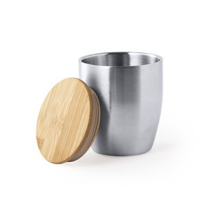 EgotierPro ZASEL - STAINLESS-STEEL/BAMBOO CUP ZASEL